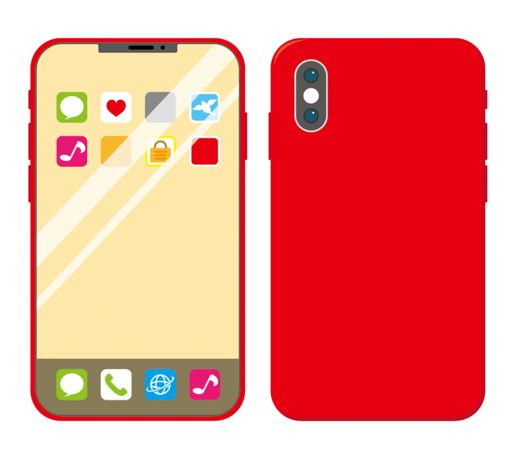 スマートフォン レッド アイコン有 高品質の無料イラスト素材集のイラサポフリー