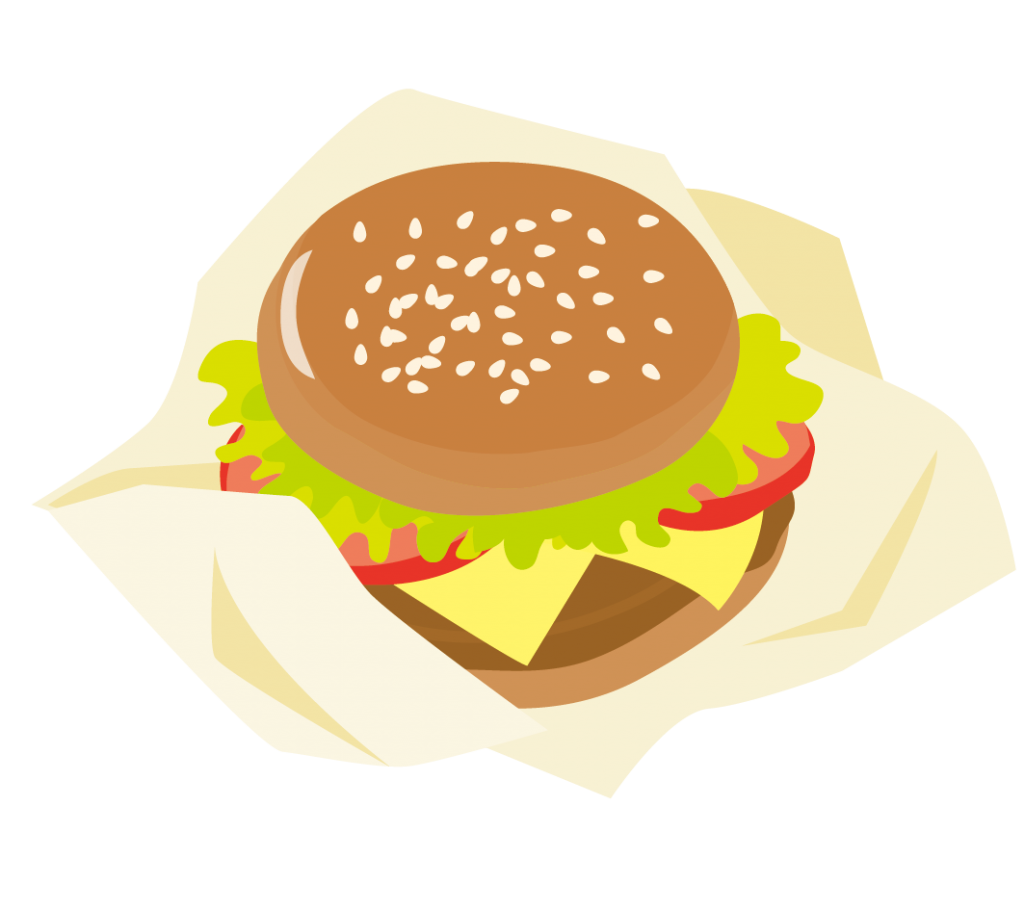 ハンバーガーのイラスト 高品質の無料イラスト素材集のイラサポフリー