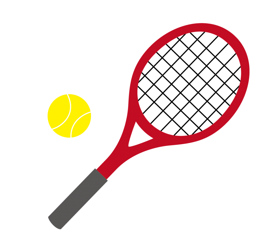 テニスのラケットとボールのイラスト