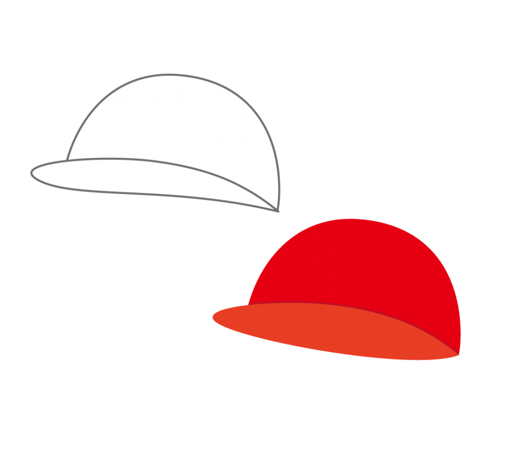 赤白帽のイラスト