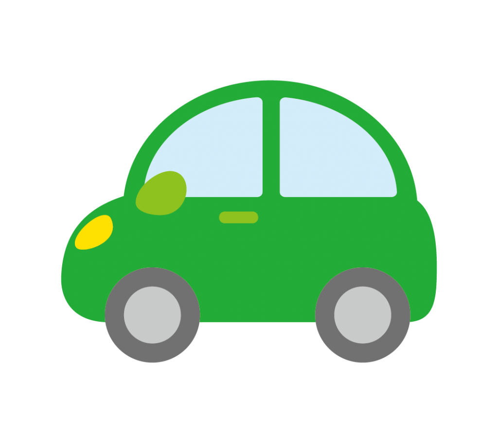 緑色の車のイラスト
